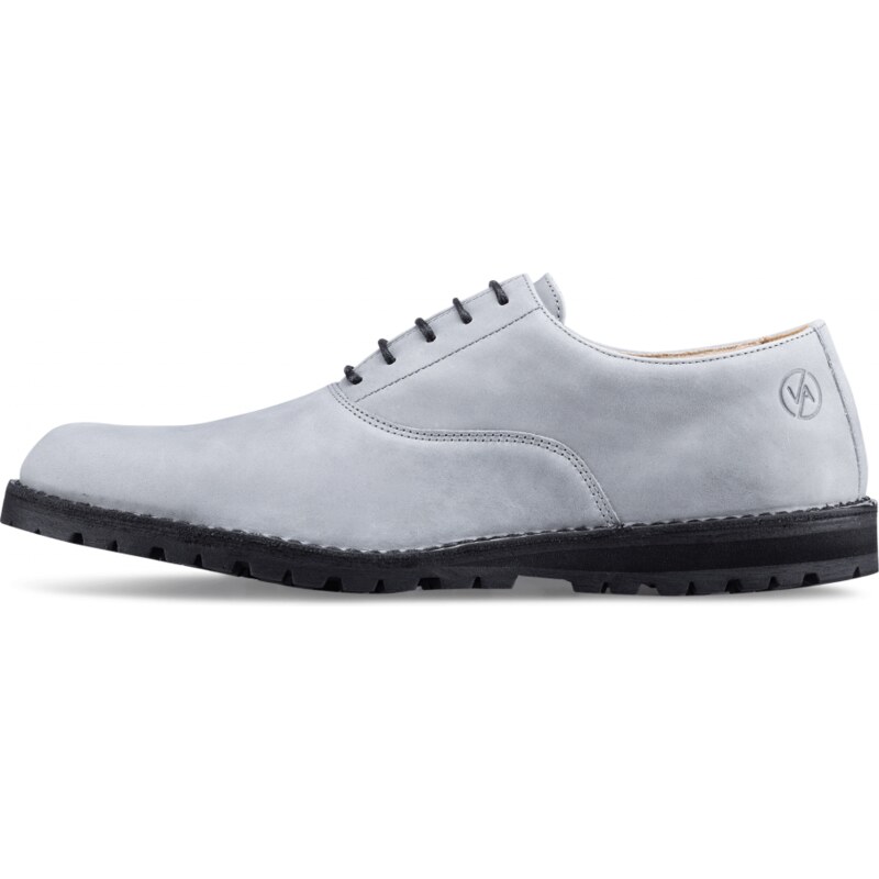 Vasky Elegant Grey - Pánske kožené poltopánky sivé, ručná výroba jesenné / zimné topánky