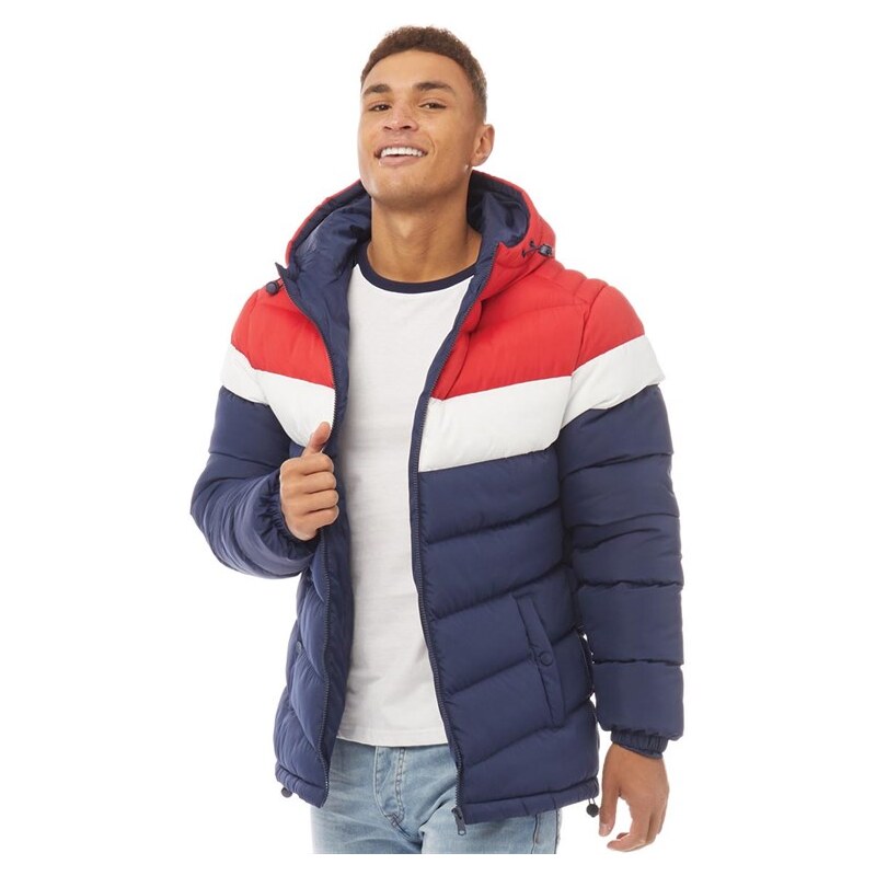 Fluid mens parka jacket navy best sale