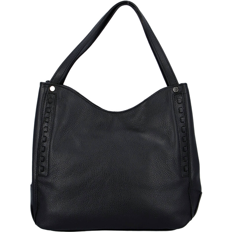 Delami Vera Pelle Dámska kožená kabelka cez plece čierna - ItalY 30576624