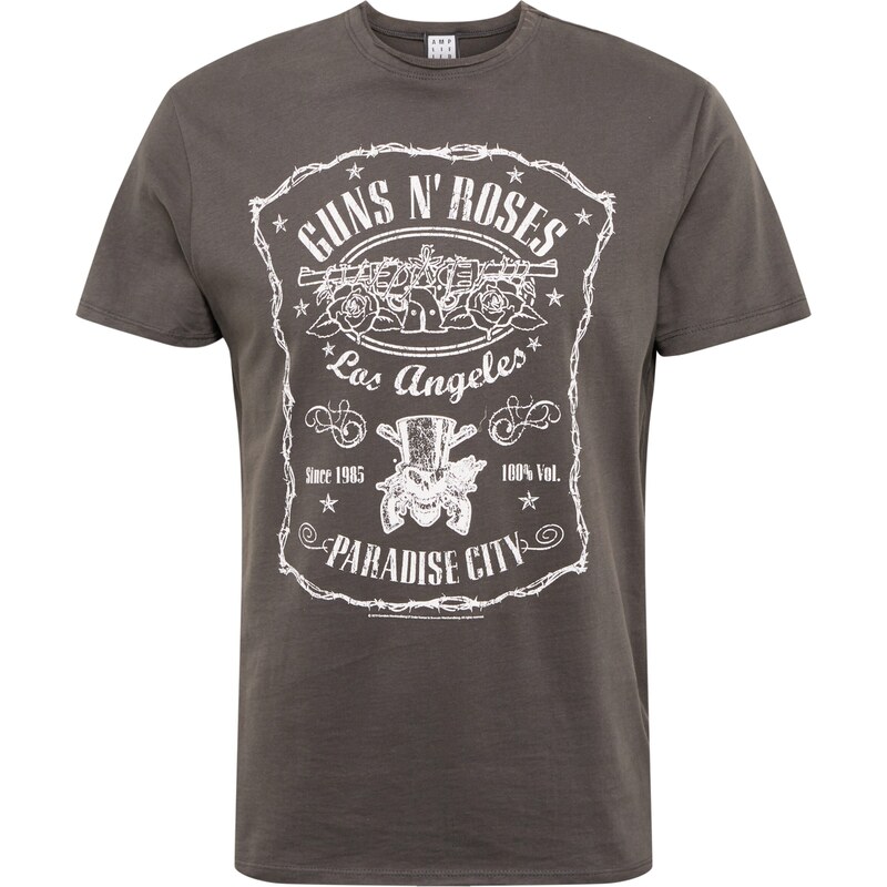 AMPLIFIED Tričko GUNS N ROSES tmavosivá / biela 63426934