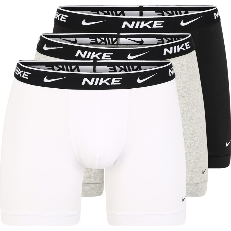 NIKE Underwear Boxerky sivá / čierna / šedobiela 25622139