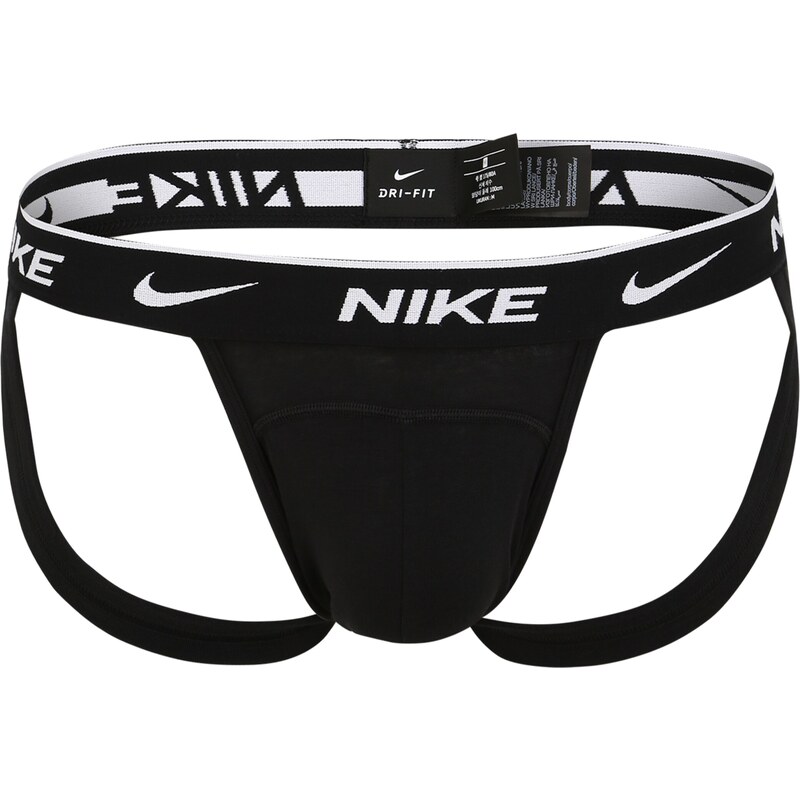 NIKE Underwear Nohavičky Jock čierna / biela 56423942