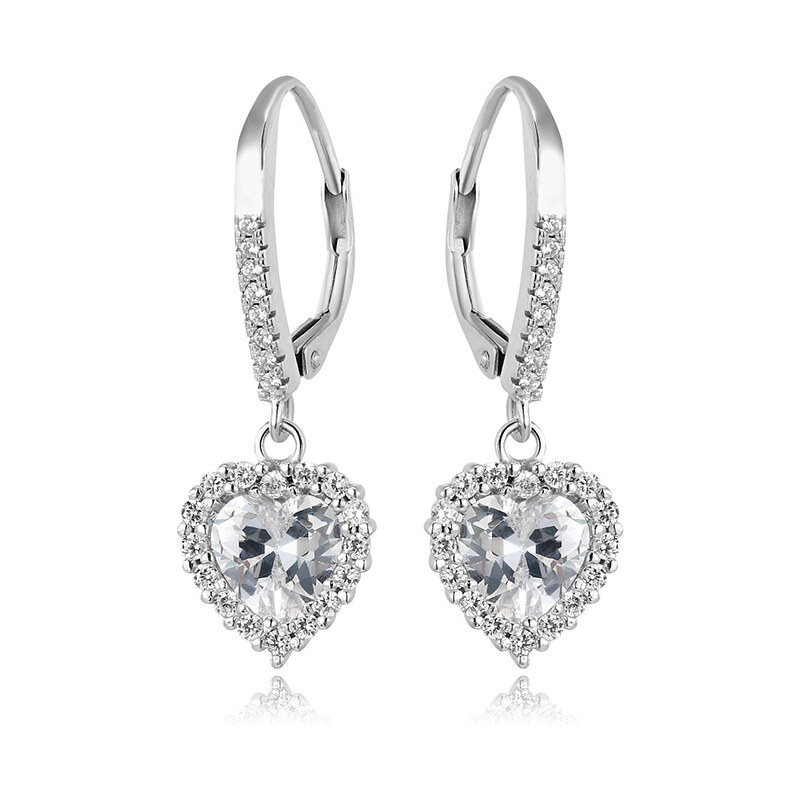 Olivie Strieborné náušnice SRDIEČKA 4327 19493815