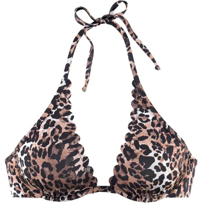 LASCANA Bikinový top Lexa béžová / svetlohnedá / tmavohnedá 54223354
