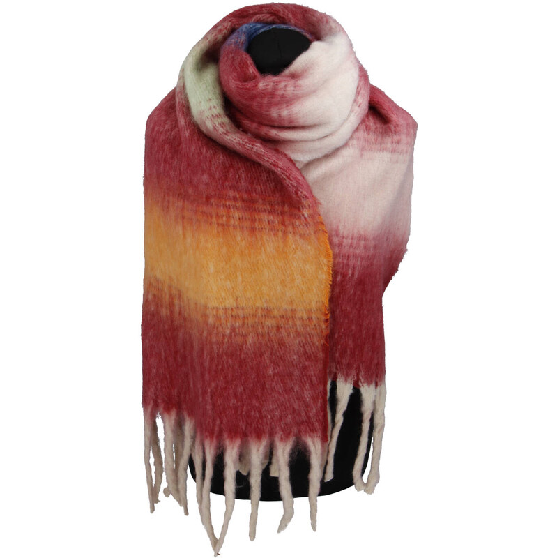 Delami Farebný dámsky šál, tmavo ružový 66877598