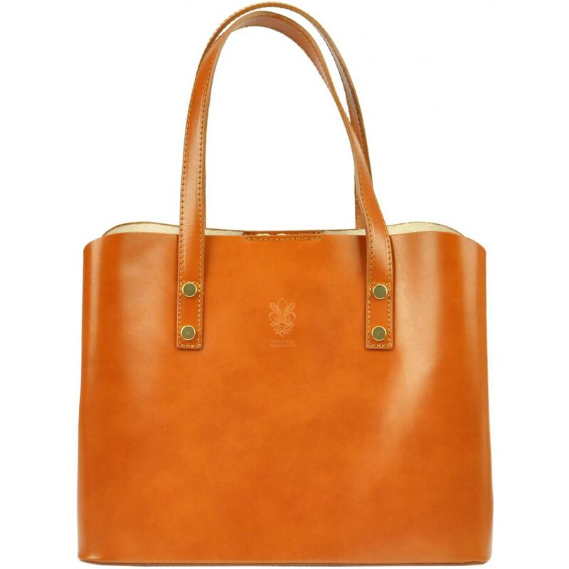 Vera Pelle Kožená camel hnedá dámska kabelka do ruky Florencia 19521626