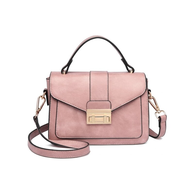 Miss Lulu Kabelka - Midi eko kožená ružová 19526248