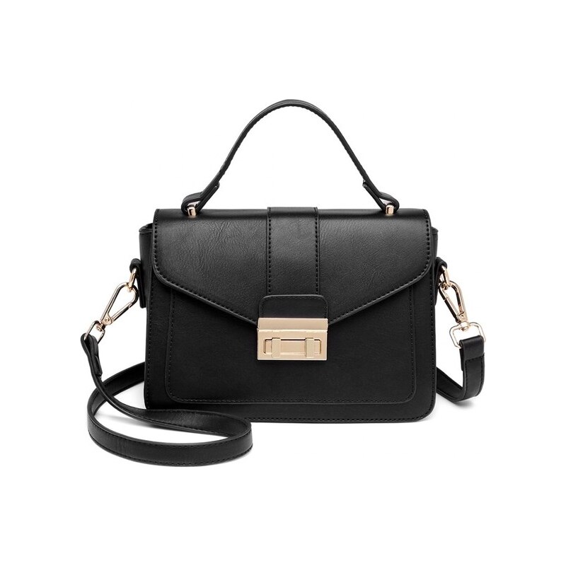 Miss Lulu Kabelka - Midi eko kožená čierna 30926272