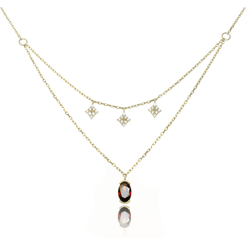GOLDIE Zlatý náhrdelník Red elegance no.1 LNL225.AV