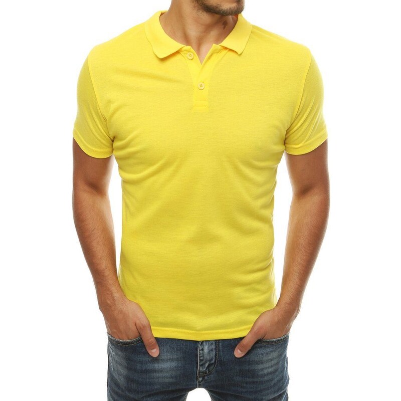 Buďchlap Jednoduchá žltá polokošeľa v pohodlnom prevedení 19581156