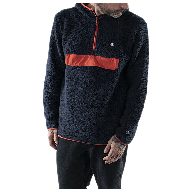 Champion Hooded Half Zip Top - Pánske - Mikina Champion - Modré - 66355757