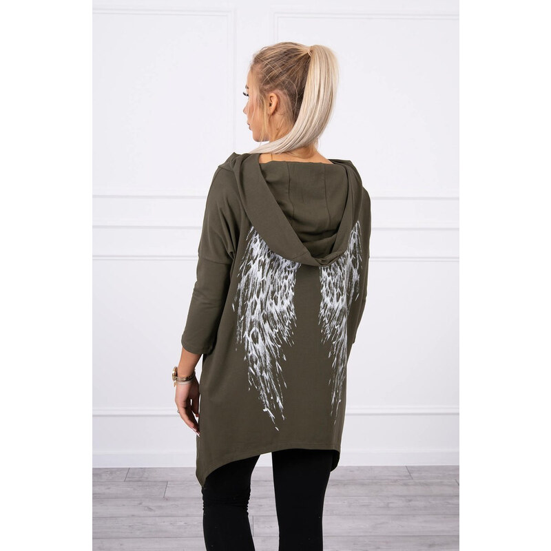 MladaModa Mikina s kapucňou s potlačou krídel na chrbte model 9140 19577022