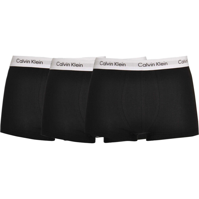 Calvin Klein 3pack pánske boxerky - cotton stretch Čierna