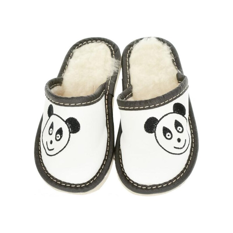 JOHN-C Detské biele papuče PANDA 45720774