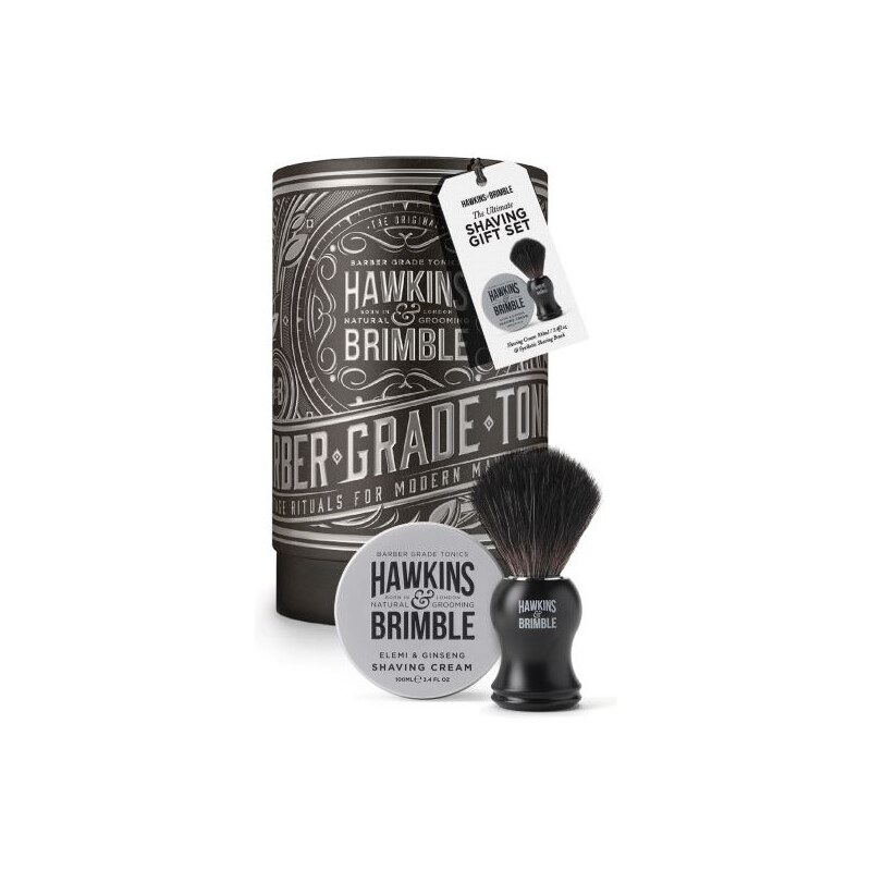 Hawkins & Brimble Pánska darčeková sada (štetka na holenie + Krém na holenie)
