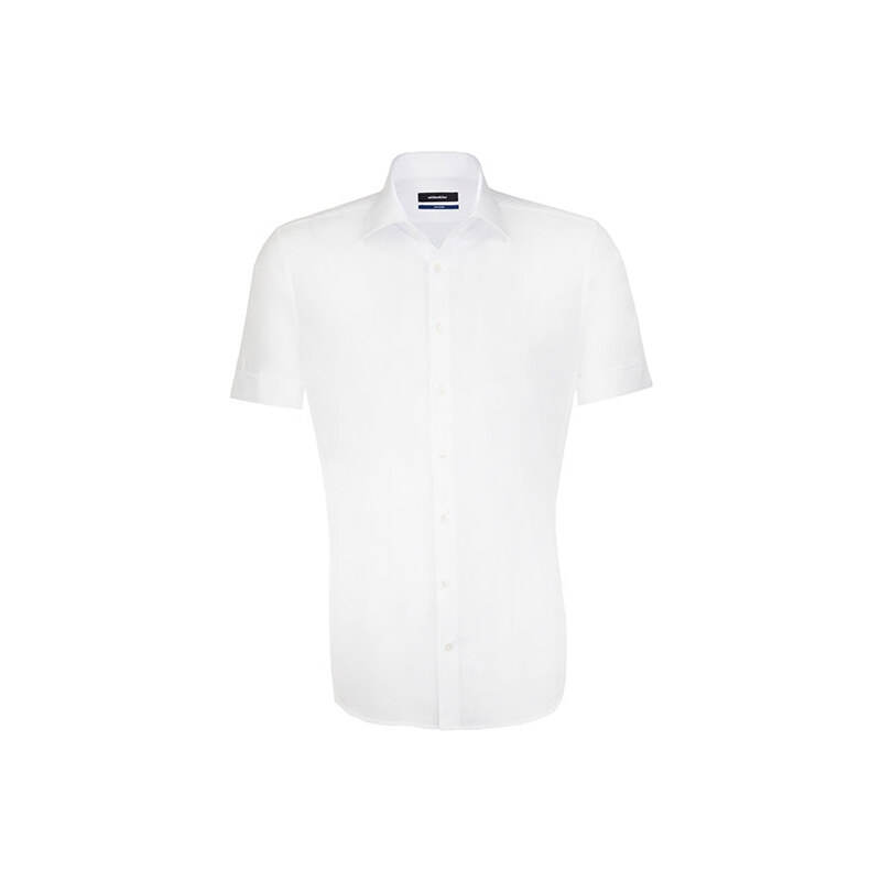 Pánska biela nežehlivá košeľa Shaped fit s krátkym rukávom 35021225