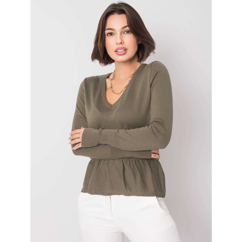 RUE PARIS Blouse-259-BZ-22513.73-khaki 64607954