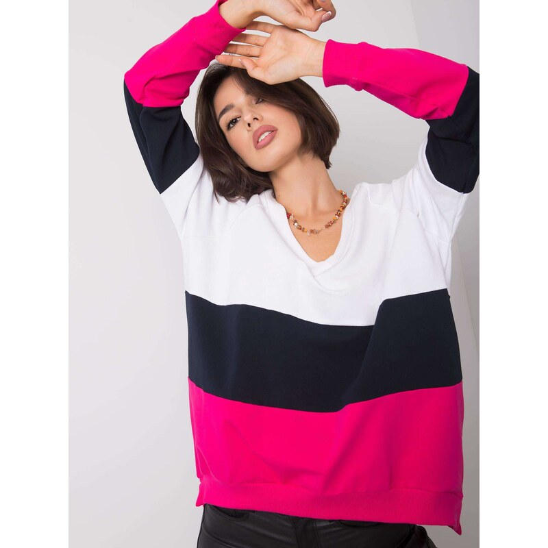 RUE PARIS Sweatshirt-RV-BL-5972.07-white-pink 64791731