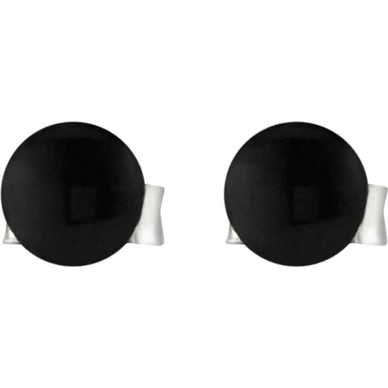 ELLI Náušnice Geo čierna / strieborná 54221607