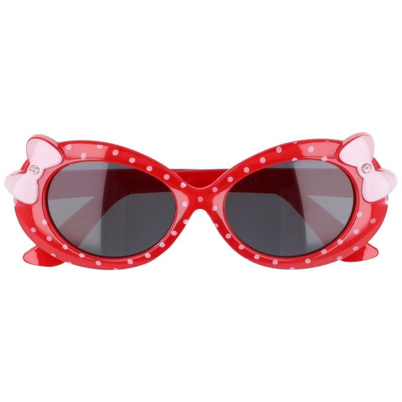 Sunmania Červeno-biele bodkované slnečné okuliare pre deti "Sweet"