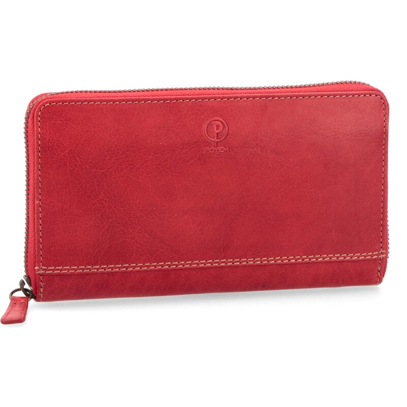 Dámska kožená peňaženka Poyem červená 5212 Poyem CV