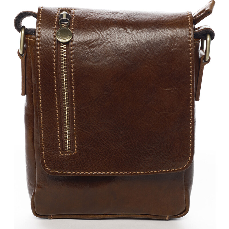 Delami Vera Pelle Kožená crossbody taška hnedá - Delami Rozitax hnedá 56864170