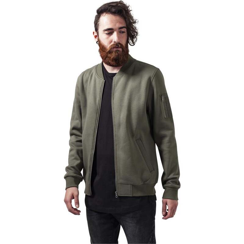 Urban Classics Sweat Bomber Jacket Olive 67241543