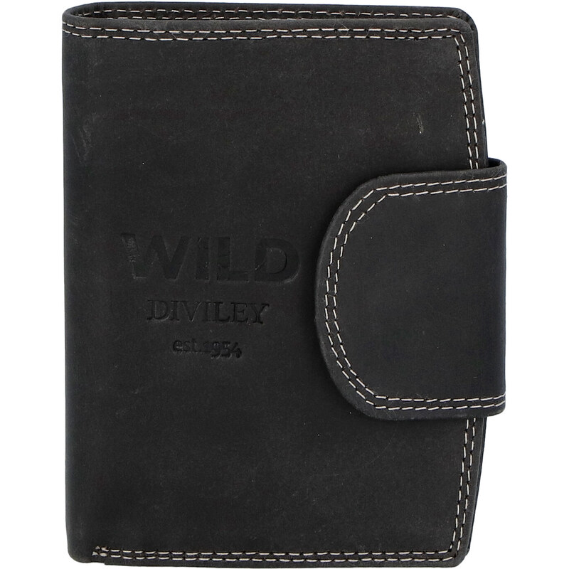 WILD collection Pánska kožená peňaženka čierna - WILD Soul čierna 19815526