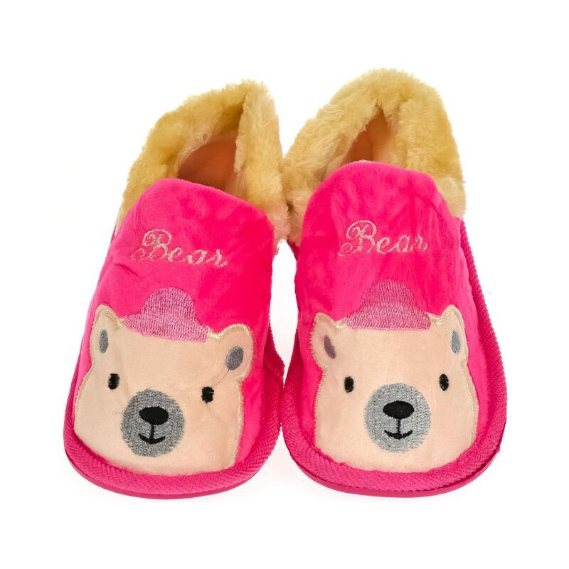 JOHN-C Detské ružové papuče BEAR 19848344