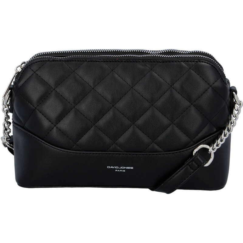 David Jones Módna prešívaná dámska koženková crossbody Freay, čierna 66805904