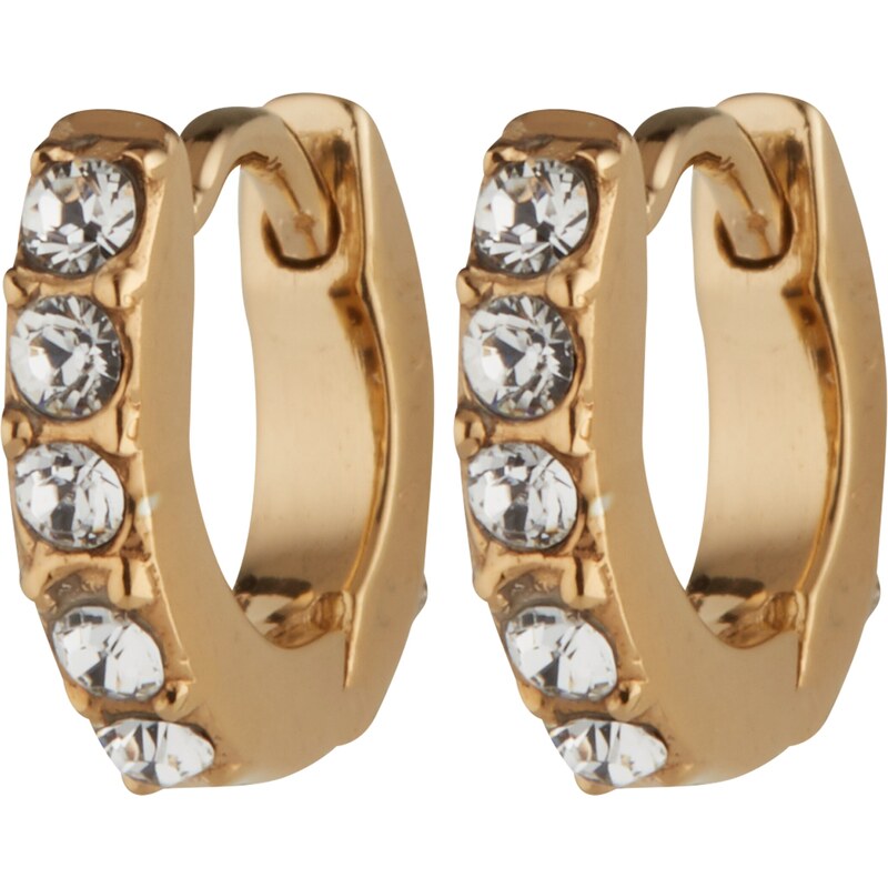 ELLI Náušnice zlatá / priehľadná 54222446