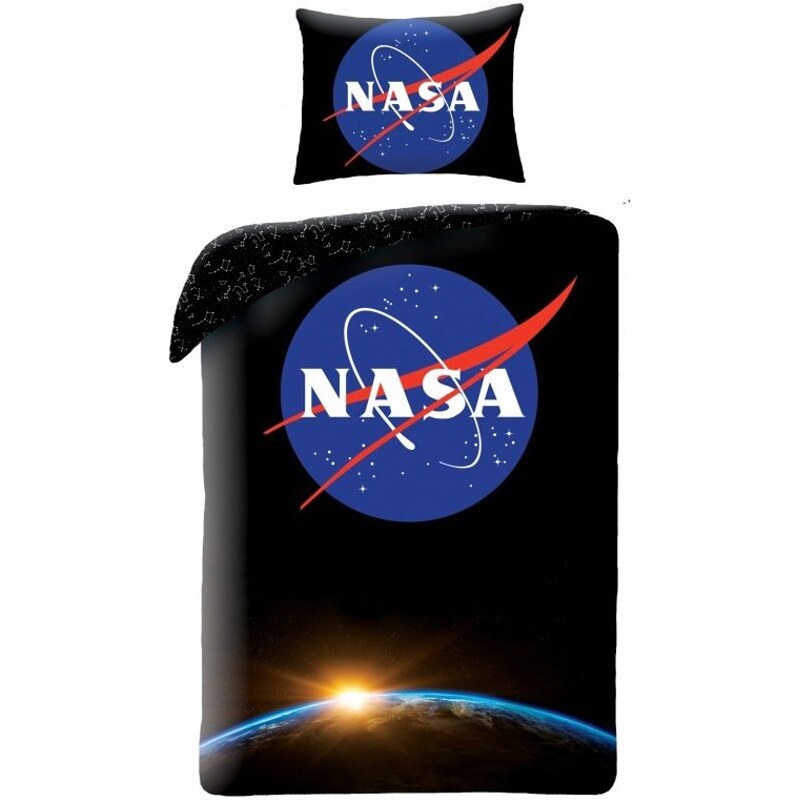 Setino Bavlnené posteľné obliečky NASA - motív Svitanie - 100% bavlna - 70 x 90 cm + 140 x 200 cm