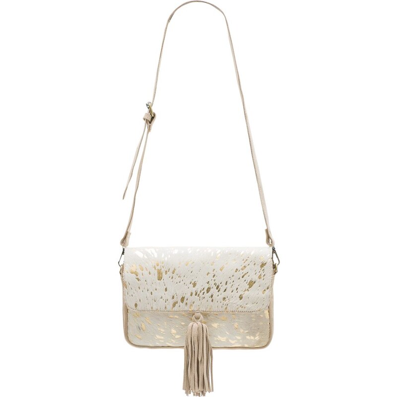 Due Linee Dámska kožená crossbody kabelka so srsťou a zdobením - 19888206