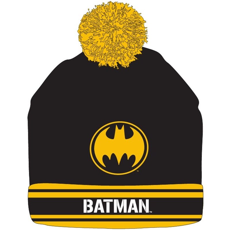 E plus M Detská / chlapčenská zimná pletená čiapka s brmbolcom Batman