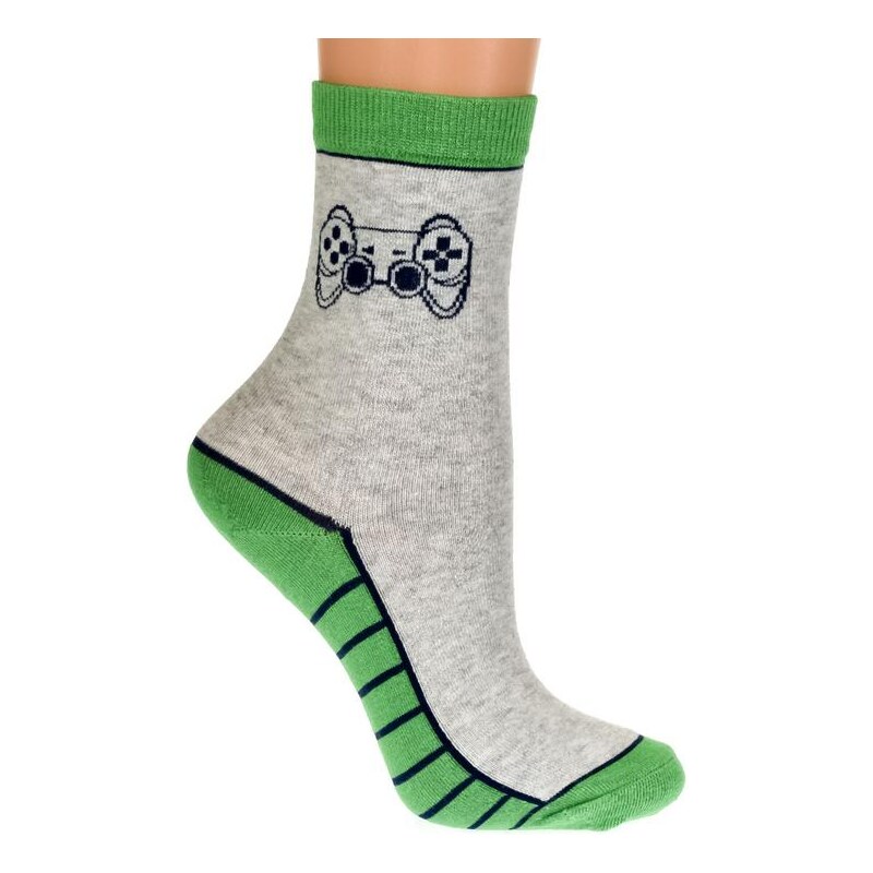 AURA.VIA Detské sivé ponožky TRAVIS 19894507