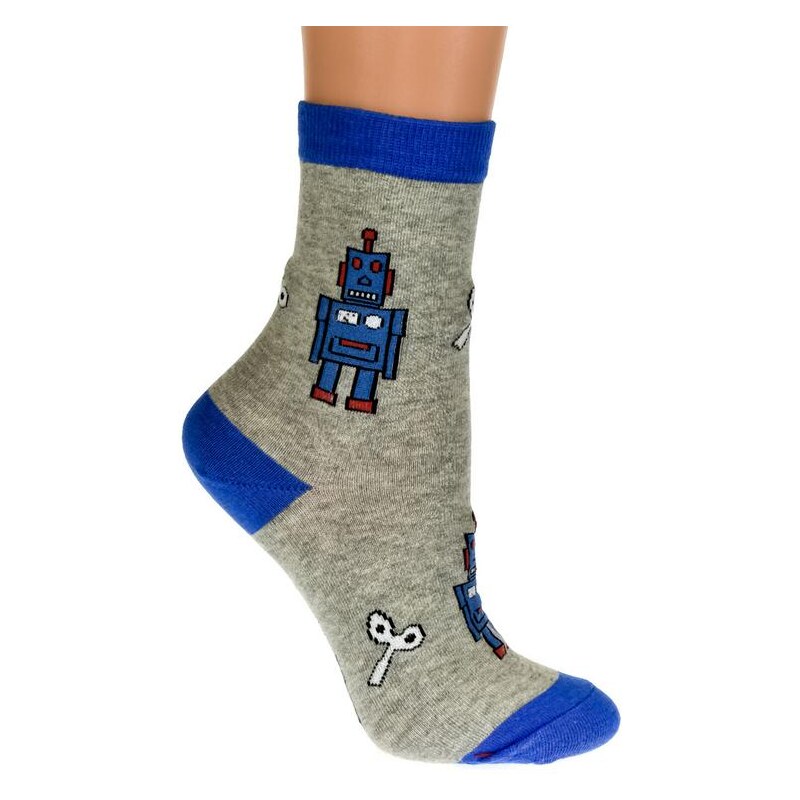 AURA.VIA Detské sivé ponožky TRAVIS 19894505