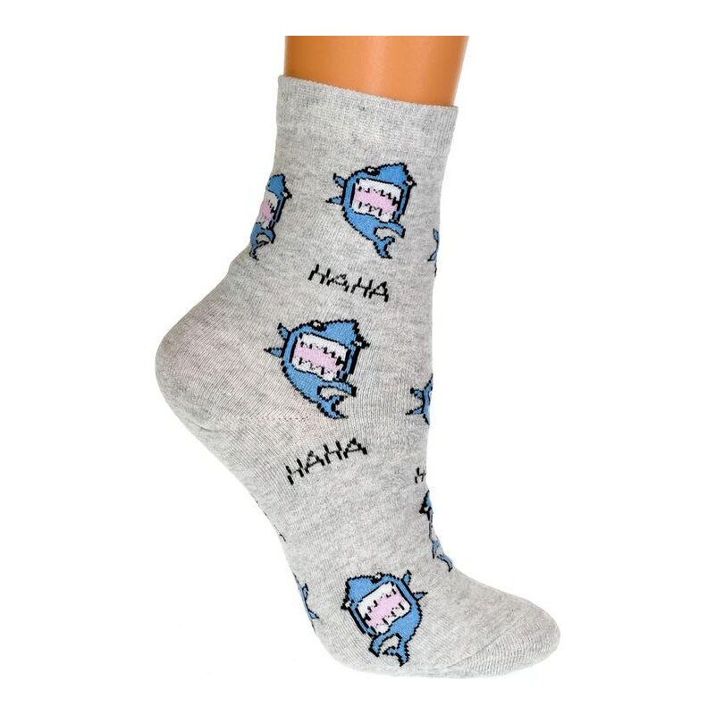 AURA.VIA Detské svetlo-sivé ponožky LARISSA 19894520