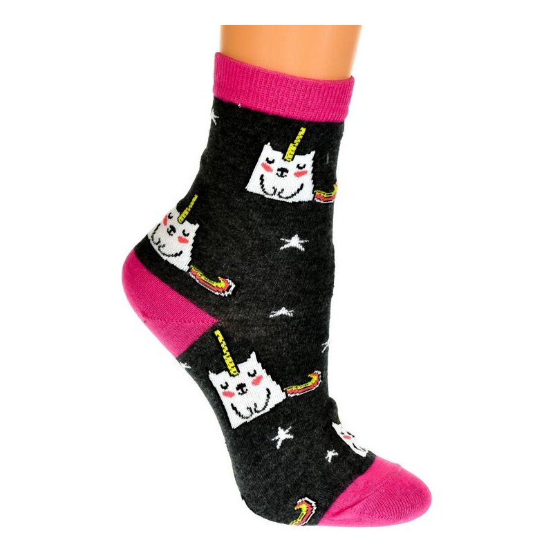 AURA.VIA Detské tmavo-sivé ponožky MAGGIE 19894525