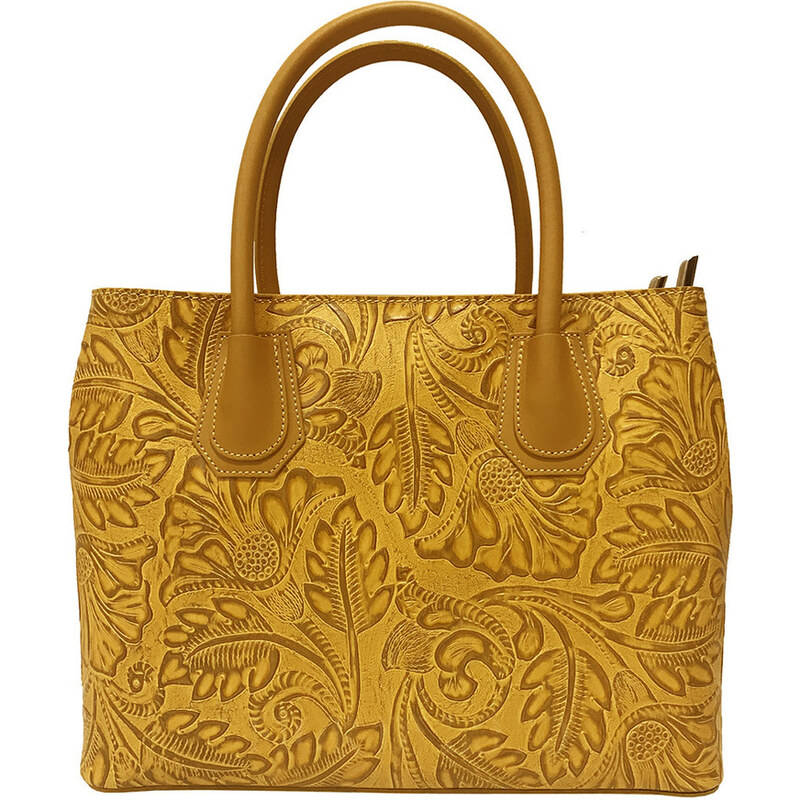 Glara Dámska kvetinová kožená kabelka 32059354