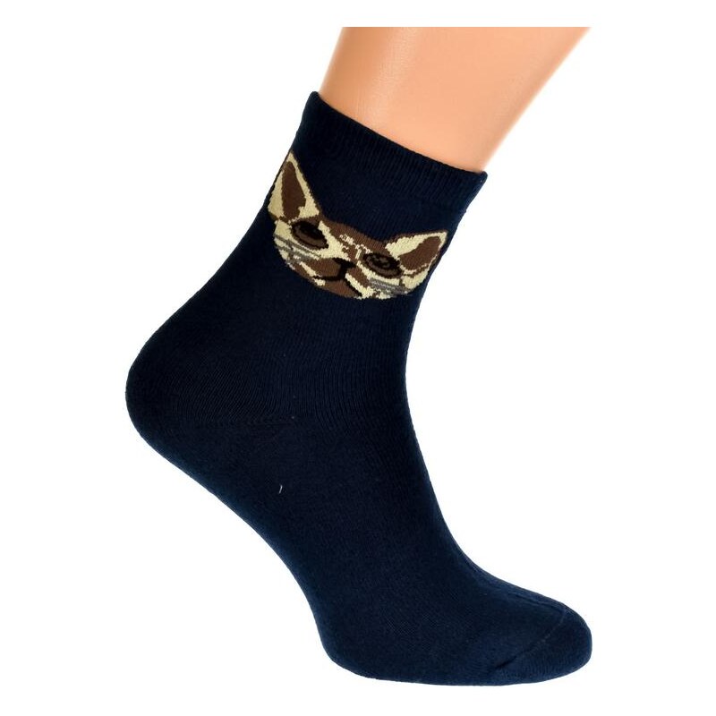 AURA.VIA Termo tmavo-modré ponožky LOUISE 20012976