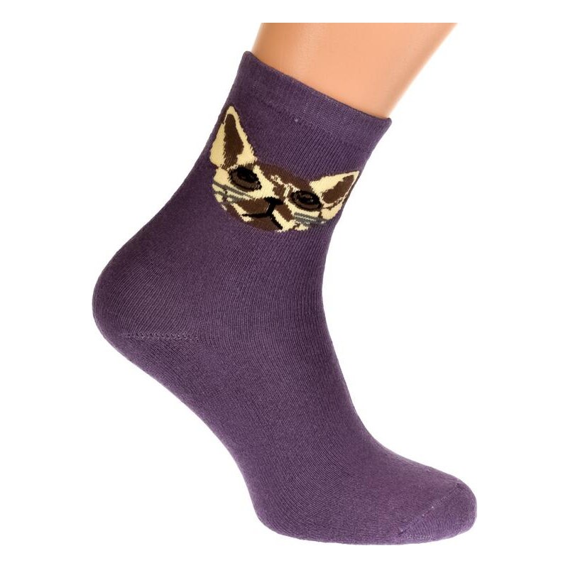 AURA.VIA Termo fialové ponožky LOUISE 20012979