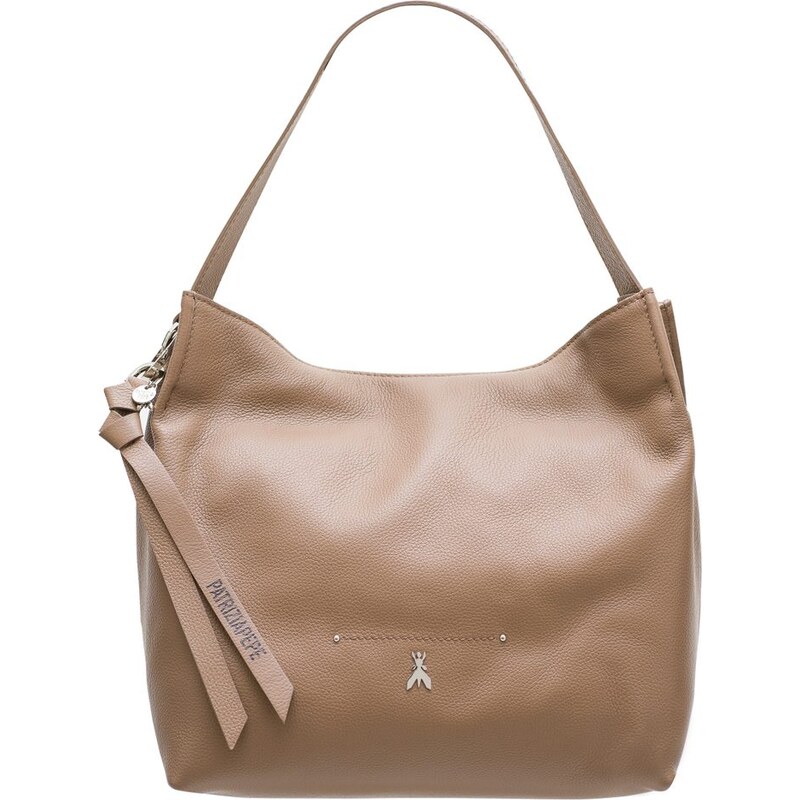 Patrizia Pepe kožená kabelka cez rameno - béžová 20020556