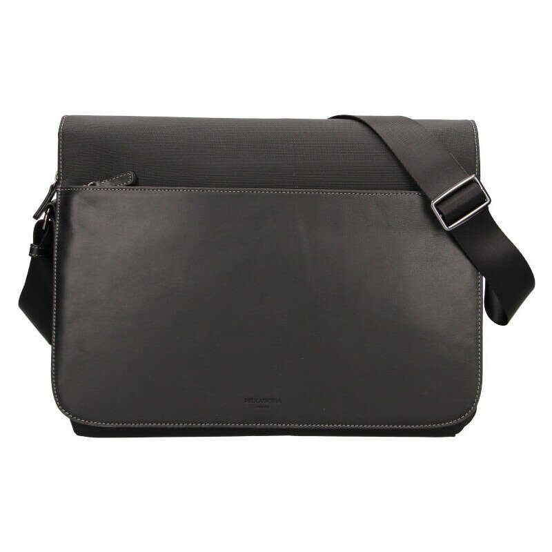 Hexagona Pánska taška cez rameno Hexagon Davon - čierna 48226827