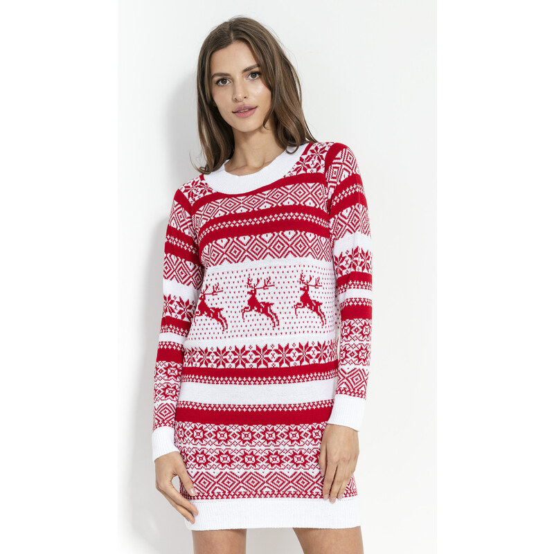 Glara Dámsky dlhý zimný sveter 2v1 29091635