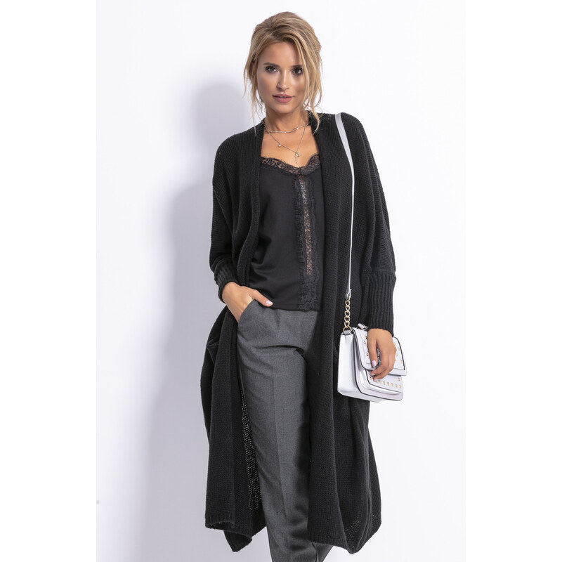 Glara Dámsky vlnený kardigan s vreckami 20816278