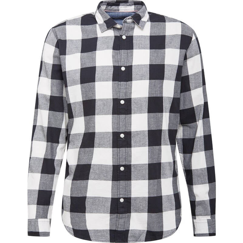 JACK & JONES Košeľa Gingham čierna / biela 20527812