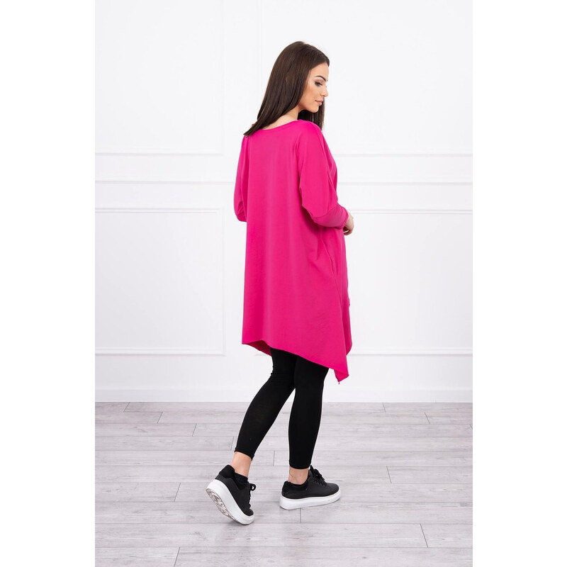 MladaModa Tunika s potlačou dúhových pier model 9006 fuksiová 66338120