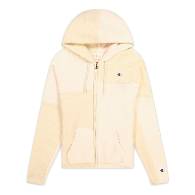 Champion Patchwork Velour Fleece ZIP-UP Hoodie - Dámske - Mikina 66355760