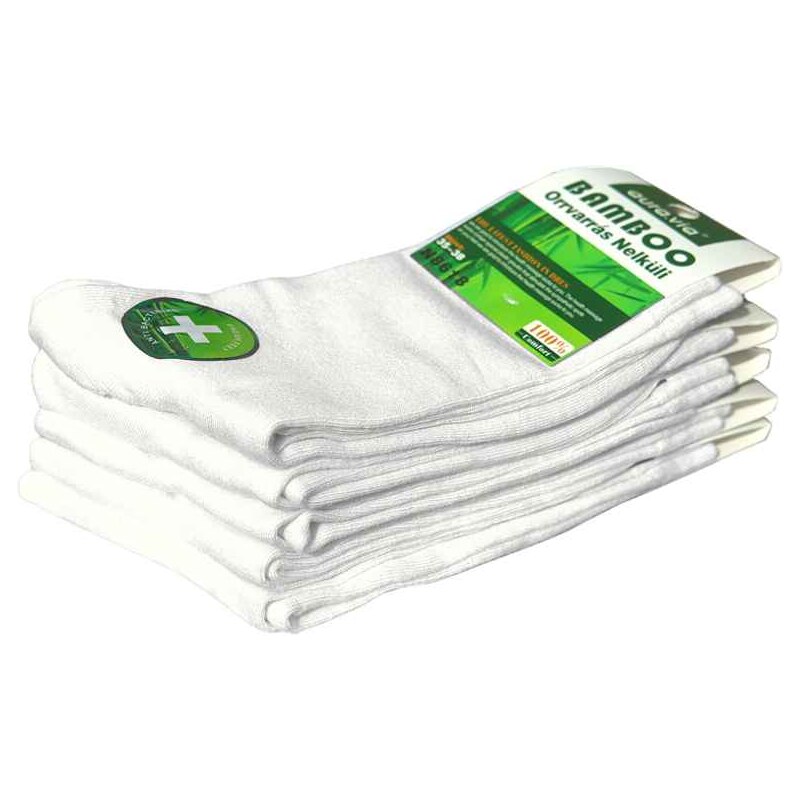 Dámske biele ponožky aura.via biele 5 párov 16958566