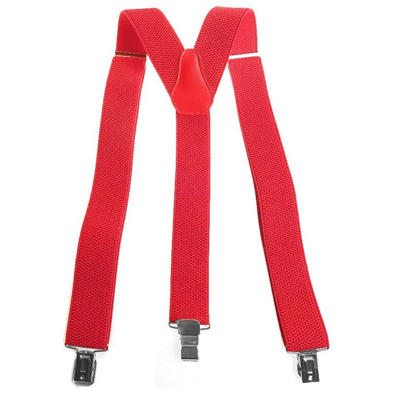 Traky na nohavice červené 3x klip 16958984